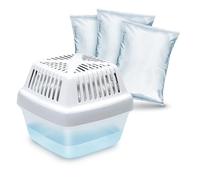 HUMYDRY - Déshumidificateur Premium Plus 450 g avec système anti-déversement + 3 recharges de 450 g - Sans électricité - Réduit l'humidité et les odeurs - Idéal pour les espaces moyens jusqu'à 15 m²