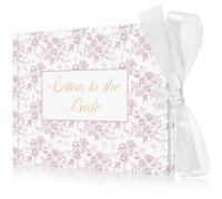 Humyoun Livre d'or de mariage 21,6 x 17,8 cm Lettres à la mariée Scrapbooking Livre de souvenirs de mariage Papier vierge Scrapbooking Album photo Panneau d'or (Rose, classique)