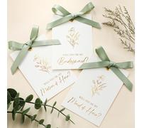Humyoun Lot de 11 cartes de demande en demoiselle d'honneur avec nœud en ruban floral métallique Cadeau de mariée 8 Will You Be My Bridesmaid 2 Maid of Honor 1 Matron of Honor Invitation pour mariage,