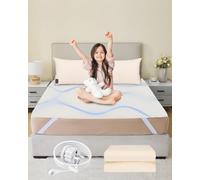 HUNAIGEE Grounding Sheet Drap-Tapis de Mise à la Terre 150 x 200cm Drap Plat avec câble de Terre UE de 4,6 m Tapis Earthing Film Améliore Le Sommeil et Soulage Les Douleurs Béige