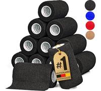 HUND IST KÖNIG Bandage adhésif bandage élastique 12 x 4,7 m - Bande adhésive adhésive pour homme et animal - Bandage de fixation - Bande adhésive autocollante - Bandages adhésifs