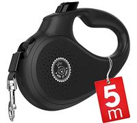 HUND IST KÖNIG Laisse enroulable pour chien de 5 m pour petits et grands chiens | Laisse pour chien de qualité supérieure extensible avec poignée confortable | Laisse robuste | 15 à 50 kg