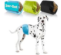 HUND IST KÖNIG Lot de 3 couches absorbantes pour chiens mâles - Couches confortables pour incontinence - Lavables et respectueuses de l'environnement - Faciles à nettoyer