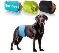 HUND IST KÖNIG Lot de 3 couches absorbantes pour chiens mâles - Couches confortables pour incontinence - Lavables et respectueuses de l'environnement - Faciles à nettoyer