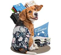 Hund IST KÖNIG® Lot de 3 Couches pour Chien pour chiennes - Pantalon de Course Absorbant pour chiennes - 3 Positions réglables pour Un Maintien Ferme - Couches écologiques pour Chiens