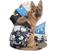 Hund IST KÖNIG® Lot de 3 Couches pour Chien pour chiennes - Pantalon de Course Absorbant pour chiennes - 3 Positions réglables pour Un Maintien Ferme - Couches écologiques pour Chiens