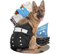 HUND IST KÖNIG Lot de 3 couches pour chiennes - Culottes anti-chaleur très absorbantes pour chiennes avec 3 réglages - Couches respectueuses de l'environnement pour chien - Culottes pour chien en