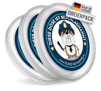 HUND IST KÖNIG Lot de 3 couvercles robustes pour aliments pour animaux de compagnie - Couvercle robuste pour boîtes de nourriture pour chats et chiens - Les aliments pour animaux restent frais pendant