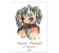 Hunde Porträts in Aquarell (Wandkalender 2026 DIN A4 hoch), CALVENDO Monatskalender: Individuelle Aquarellporträts beliebter Hunderassen von Malerin und Fotografin Britta Lieder