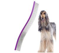 Hundekamm - Haustierpflege courbé, Haarentfernungswerkzeug | Metallzähne Kamm mit Ergonomischem Griff für Hunde und Katzen, die Knotenmatt und verwicklungen während der Pflege der Heimat und der Pe