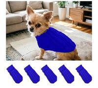 Hundepullover Set aus Polyester, gerippte einfarbige Strickoberteile - Haustier Artikel, Einsatz fuer kleine Hunde und kuehle Tage, praktisch im Alltag, Reise, Pflege oder Zuhause (5)