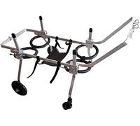 Hunderollstuhl, unterstützte Hinterbeine, Rehabilitation, Gehwagen, verstellbarer Aluminium-Hundewagen für Behinderte ( X)