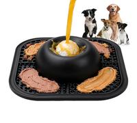Hundeschlecknapf Mit Rollendem Ball - Interaktive Silikon-Leckmatte & Napf | Rutschfestes Slow Feeder Spielzeug Für Hunde & Katzen | Für Nassfutter, & Leckerlis