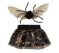 Hundespinnenkostüm - Spinnenkostüm Für Hunde | Horror Cosplay Kostüm Für Halloween, Lustiges Haustierkostüm Mit Flügeln, Gothic Hundebekleidung Für Katzen Und Kleine Bis Mittelgroße Hunde, Komfortable