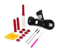 Hundnsney Kit d'outils de calfeutrage, buse de scellement, 16 pièces, outils silicone, cartouche silicone, pointe de coupe, bec, brosse aiguille et capuchon de calfeutrage