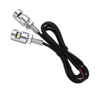 Hundnsney Lot de 2 ampoules universelles chromées 5630 pour plaque d'immatriculation de moto 12 V
