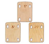 Hundnsney Lot de 3 cales en bois d'érable pour manche de guitare - Accessoires de protection 0,25, 0,5 et 1 degré