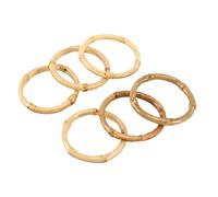 Hundnsney Lot de 6 ronds de en bambou naturel rustique fait à la main pour décoration de table