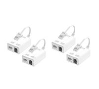Hundnsney Prise BT vers ADSL RJ11 Séparateur de Microfiltre Internet Haut Débit 4 Paquet, BT Mâle vers BT et RJ11 pour Modem Fixe