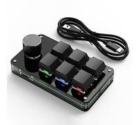 Hundnsney Programmation Macro Bouton Personnalisé Clavier 6 Touches Copier Coller Mini Bouton Photoshop Clavier Gaming Clavier RGB 6 Touches Filaire