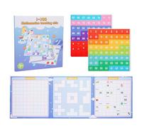 Hundred Board, Math Counting Board Game, 8.15x7.72x0.55 inches Preschool Learning Activities, Classroom Must-Have, Interactive Learning Tool for Kids Boys Girls