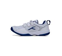 Hundred Court Star Non-Marking Badminton Shoes for Kids/Junior (White/Navy, EU 38/UK 5/US 6) | Lightweight & Durable | X-Cushion Protection | Indoor Tennis, Squash, Table Tennis, Basketball & Padel