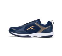 Hundred Court Star Non-Marking Professional Badminton Shoes for Mens (Navy/Gold, EU 42/UK 8/US 9) | X-Cushion Protection | Suitable for Indoor Tennis/Squash/Table Tennis/Basketball & Padel