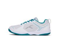 Hundred Chaussures de badminton professionnelles Court Star non marquantes pour hommes (Blanc/Vert clair, EU 43/UK 9/US 10) Protection X-Coussin Convient pour le tennis en salle, le squash. Blanc/Vert