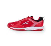 Hundred Homme Court Star Non-Marking Professional Badminton Shoes Mens | X-Cushion Protection | Suitable for Indoor Squash/Table Tennis/Basketball & Padel, Red/White, 43 EU