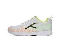 HUNDRED Mixte Blade Lite Badminton Shoes, White/Lime/Orange/Black, 42 EU