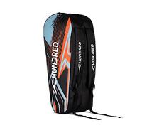 HUNDRED Zest Badminton and Tennis Racquet Kit Bag (Black, Size: Medium/9in1) | Material: Polyester | Multiple Compartment with Side Pouch | Easy-Carry Handle | Padded Back Straps