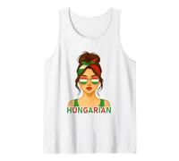 Hungarian Girl Hungary Flag Hungarian Girlfriend Wife Débardeur