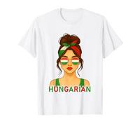 Hungarian Girl Hungary Flag Hungarian Girlfriend Wife T-Shirt