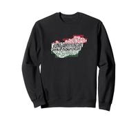 Hungary Hongrie Vintage Carte Drapeau Hongrois Sweatshirt