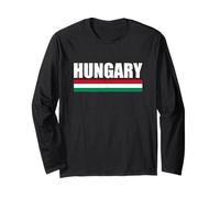 Hungary Hongrie Vintage Drapeau Hongrois Manche Longue