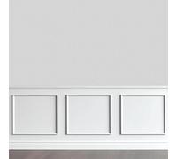 Hungbak Ensemble de 2 kits de moulure murale d’accent prédécoupée de 50,8 x 50,8 cm, panneaux de boiserie prédécoupés à coller pour décoration intérieure, moulure de plinthe prête à assembler