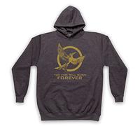 Hunger Games Mockingjay 2 The Fire Will Burn Forever Sweat a Capuche des Adultes, Gris Fonce, Small
