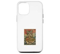 Hungry Cat Mangeant Des Nouilles Pad Thai Retro Asian Poster Coque pour iPhone 12/12 Pro