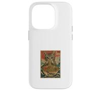 Hungry Cat Mangeant Des Nouilles Pad Thai Retro Asian Poster Coque pour iPhone 14 Pro