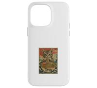 Hungry Cat Mangeant Des Nouilles Pad Thai Retro Asian Poster Coque pour iPhone 14 Pro Max