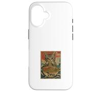 Hungry Cat Mangeant Des Nouilles Pad Thai Retro Asian Poster Coque pour iPhone 16