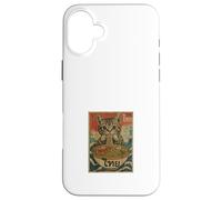Hungry Cat Mangeant Des Nouilles Pad Thai Retro Asian Poster Coque pour iPhone 16 Plus