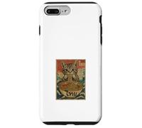 Hungry Cat Mangeant Des Nouilles Pad Thai Retro Asian Poster Coque pour iPhone 7 Plus/8 Plus