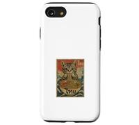 Hungry Cat Mangeant Des Nouilles Pad Thai Retro Asian Poster Coque pour iPhone SE (2020) / 7 / 8