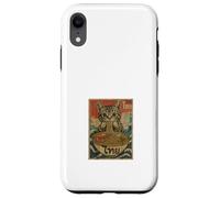 Hungry Cat Mangeant Des Nouilles Pad Thai Retro Asian Poster Coque pour iPhone XR