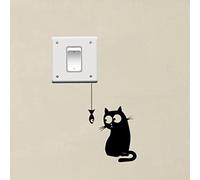 Hungry Cat See The Fish Autocollants muraux en vinyle pour interrupteur