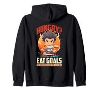 Hungry? Eat Goals Then Roundhouse The Cravings Sweat à Capuche