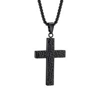 HunicandIU Collier Croix pour Femmes - Pendentif,Pendentif Bijou Charme en Impression 3D avec Compartiment Secret pour Hommes Femmes Événements Religieux Baptême