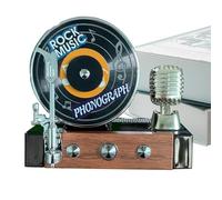 HunicandIU Désodorisant Tourne-Disque,Rotatif Et Pour Automobile - Rotation À 360 Degrés Style Rétro Déco Intérieure