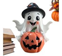 HunicandIU Figurine du Fantôme - Décor de Table Fantôme avec - Petite Figurine en Résine d'halloween pour Cheminée Chambre Fête Intérieur Extérieur Table Cuisine Porche Bibliothèque